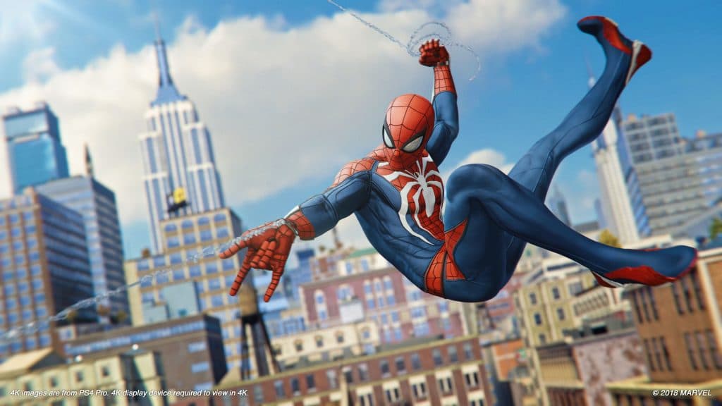 Insomniac's PlayStation Spider-Man appears in Spider-Man: Across the Spider-Verse as an Easter egg