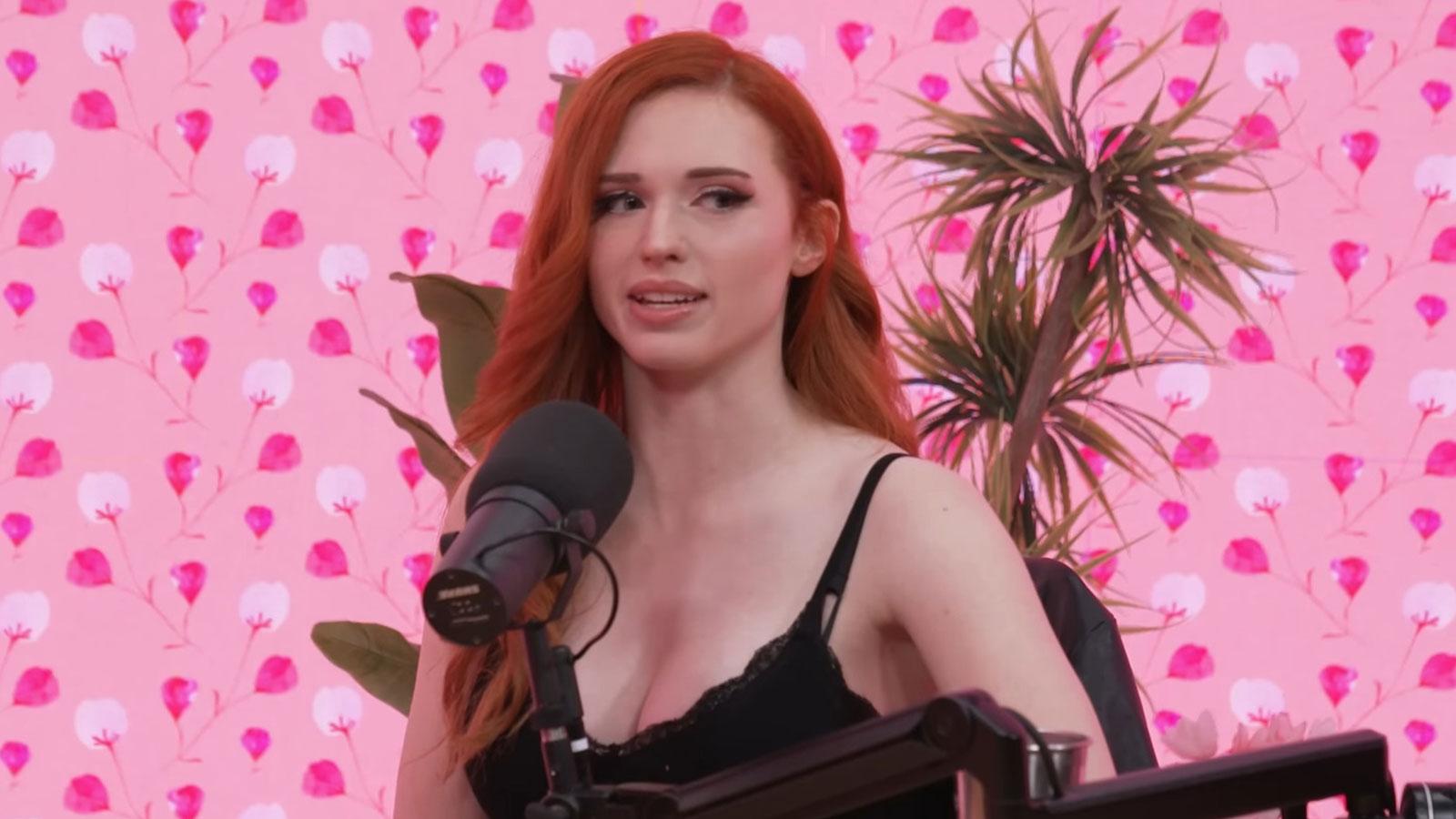 Amouranth on set of That's What She Said podcast