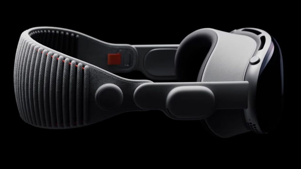 Apple Vision Pro headset side view