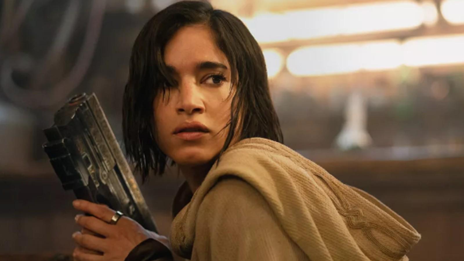 A close up of Sofia Boutella as Kora in Rebel Moon