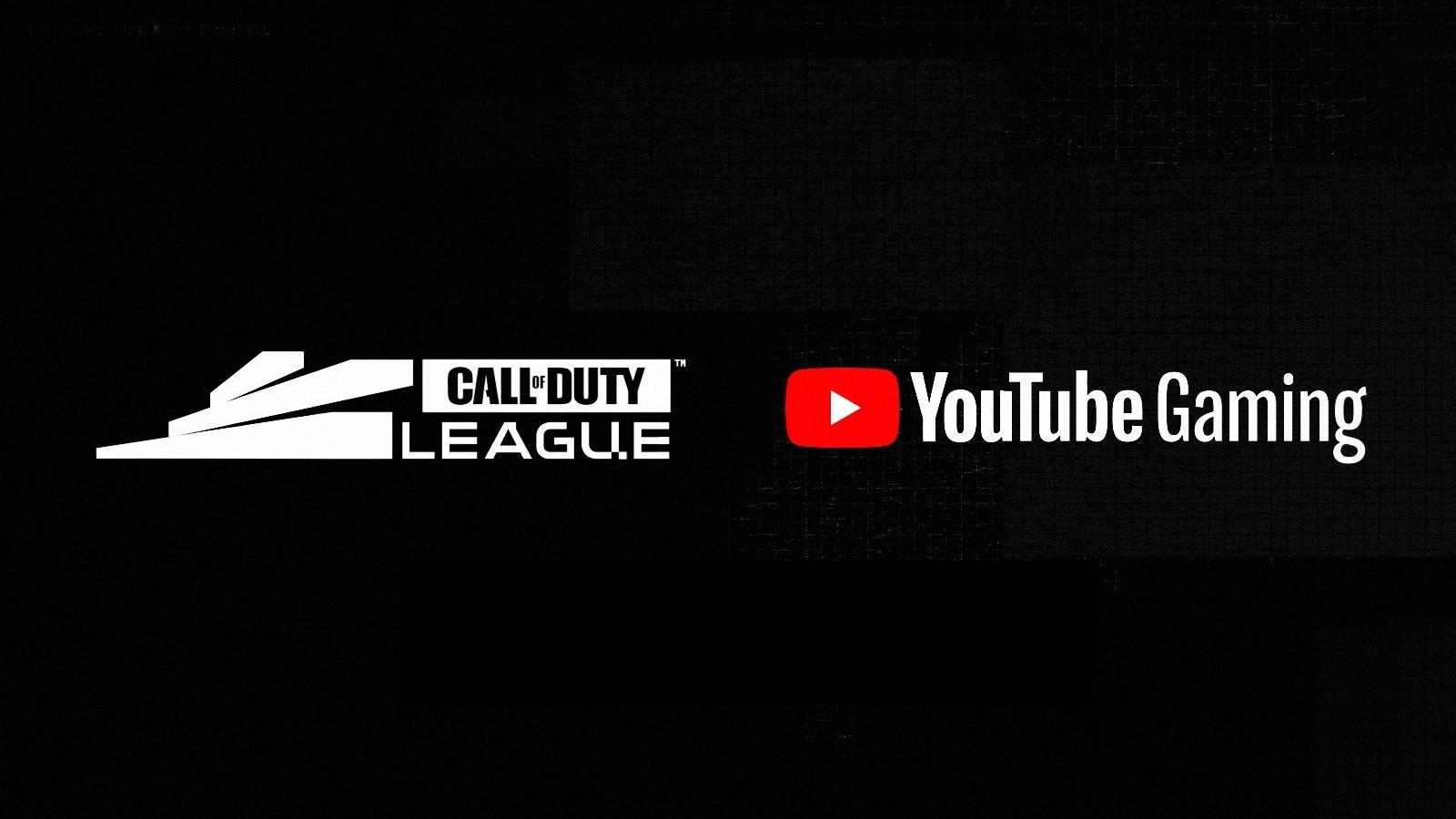 Call of Duty League and YouTube Gaming logo side by side