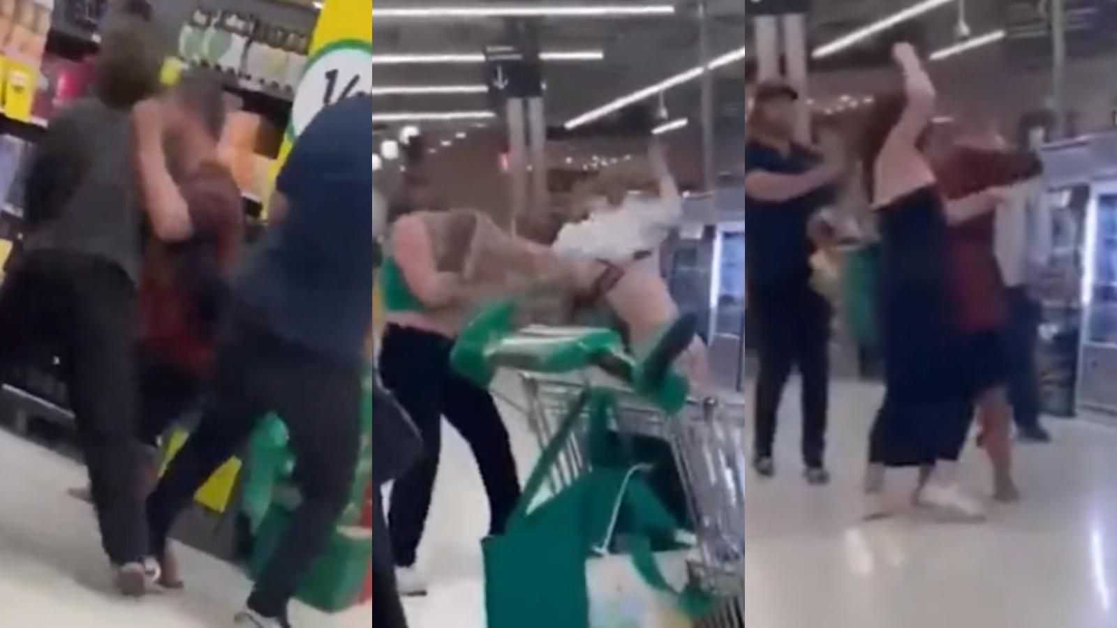 australian brawl in grocery store