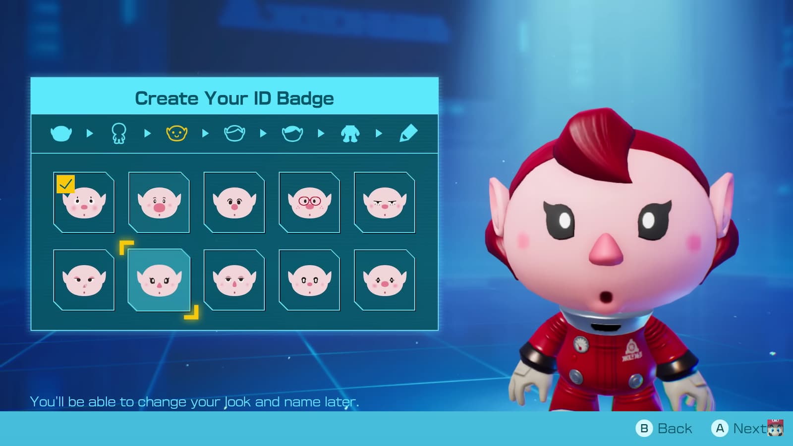 Pikmin 4 avatar customization screen showing all of the different variations players will be able to choose from.