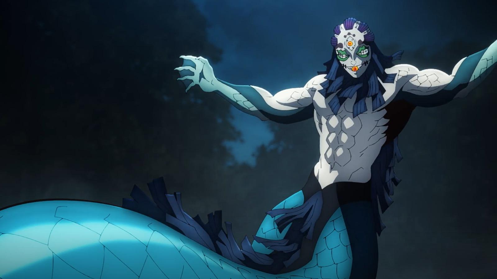 An image featuring Gyokko's true form in Demon Slayer