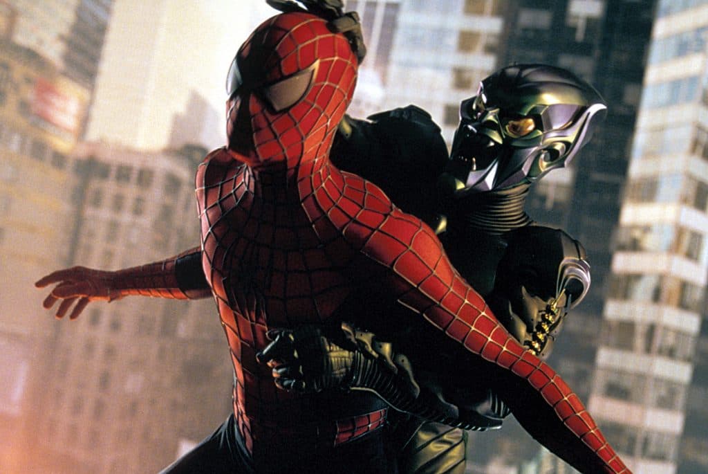 Spider-Man and Green Goblin in Spider-Man (2002)