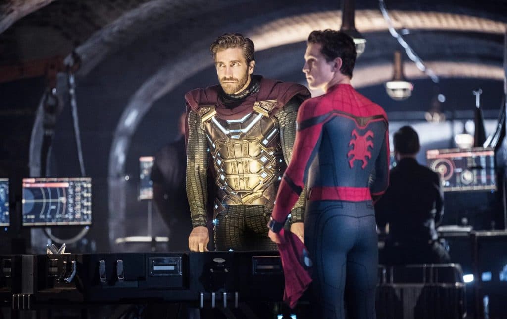 Mysterio and Peter in Spider-Man: Far From Home