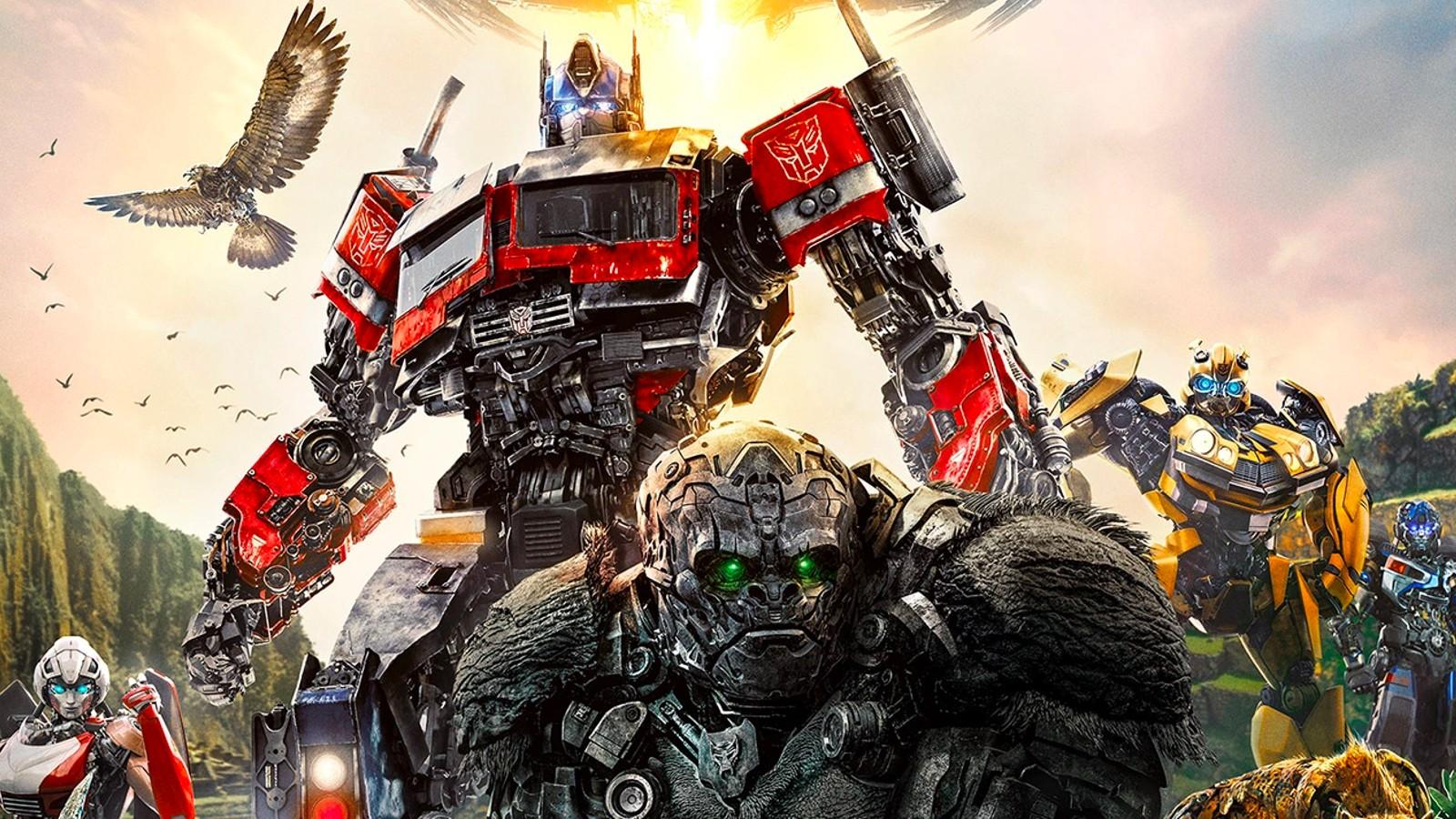 A still from Transformers: Rise of the Beasts, the seventh of the Transformers movies