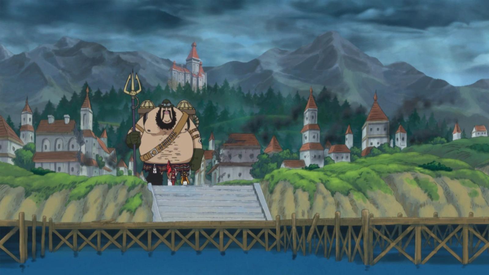 An image of the Lulusia Kingdom in One Piece