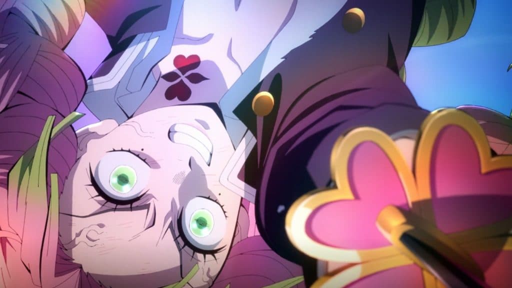 An image of Mitsuri awakening her Demon Slayer Mark