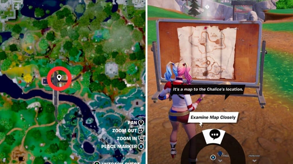 Fortnite Chalice Location on Aura's Map