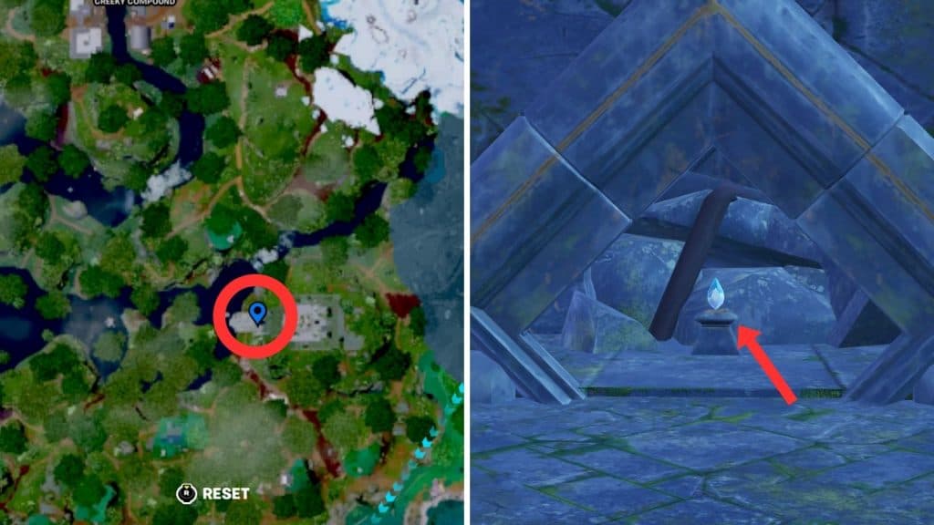 Marked Location of Prism on Fortnite map