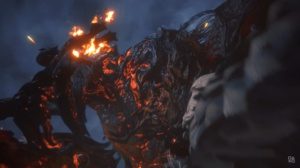 A screenshot of Ifrit from Final Fantasy XVI