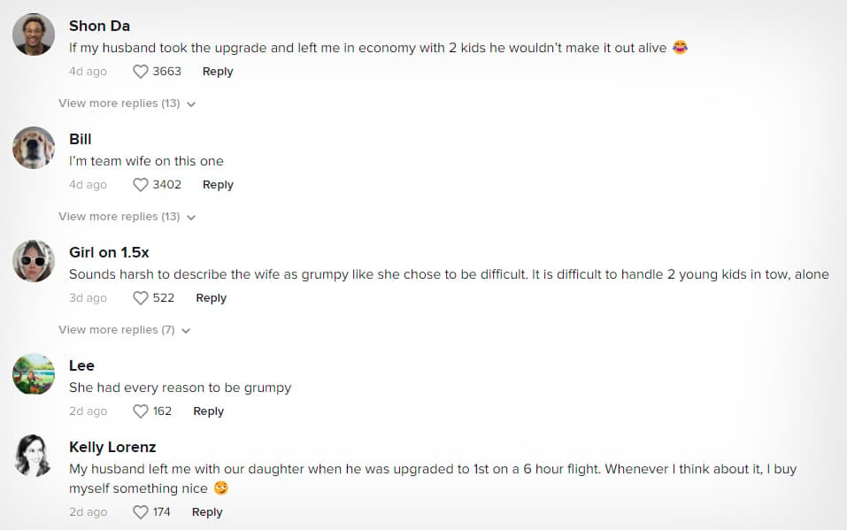 TikTok-comments-mom-first-class