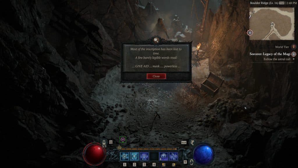 A screenshot of Faded Plaque in Diablo 4.