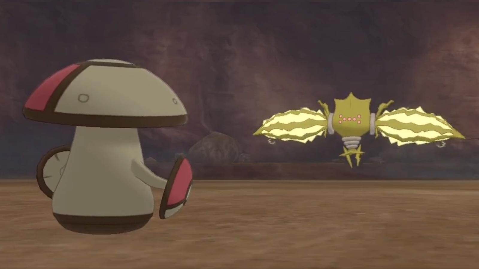 amoonguss in Pokemon Sword & Shield about to kill shiny regieleki thanks to its effect sport ability.
