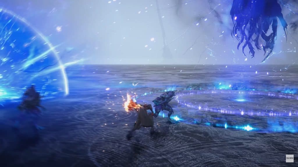 A screenshot from the Final Fantasy XVI trailer