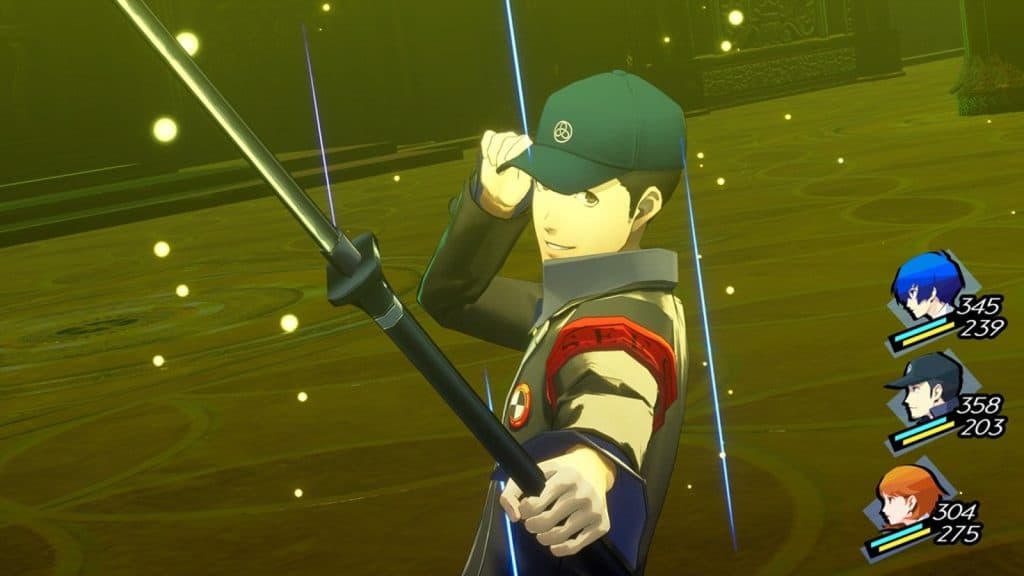 A screenshot from combat in Persona 3 Reload.