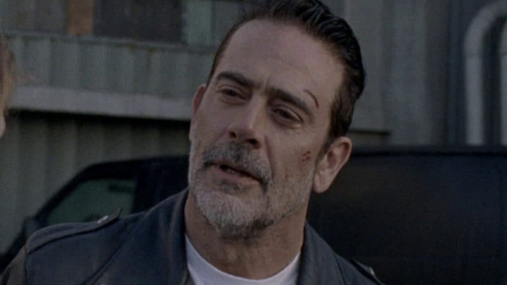 A close up of Negan in The Walking Dead: Dead City