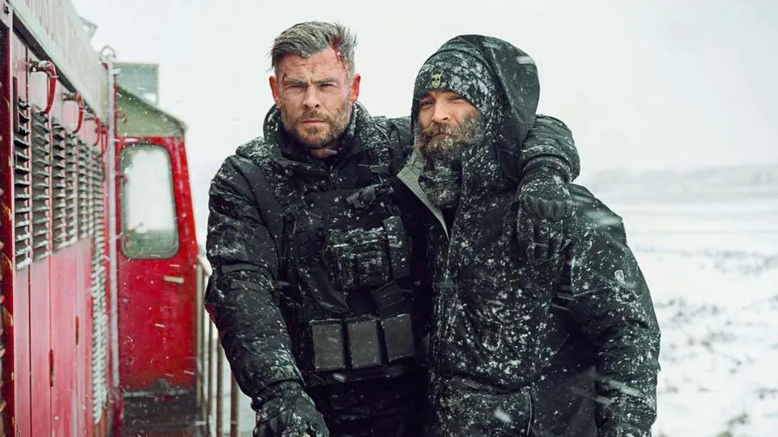 Chris Hemsworth and Sam Hargrave in Extraction 2