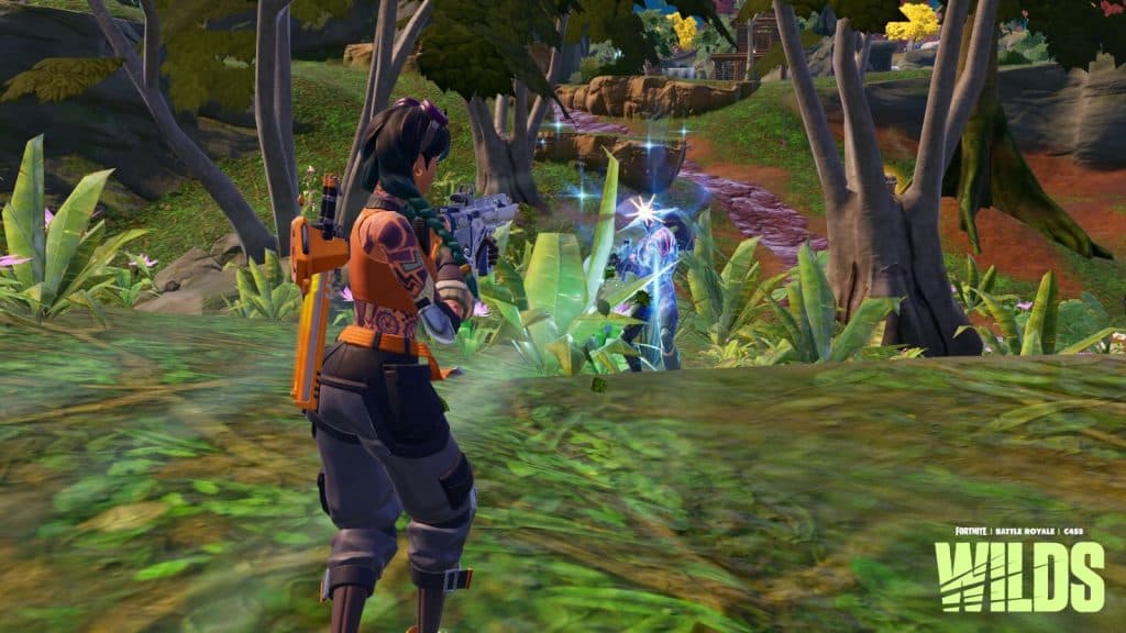 Attacking Wildguard Relik boss in jungle biome