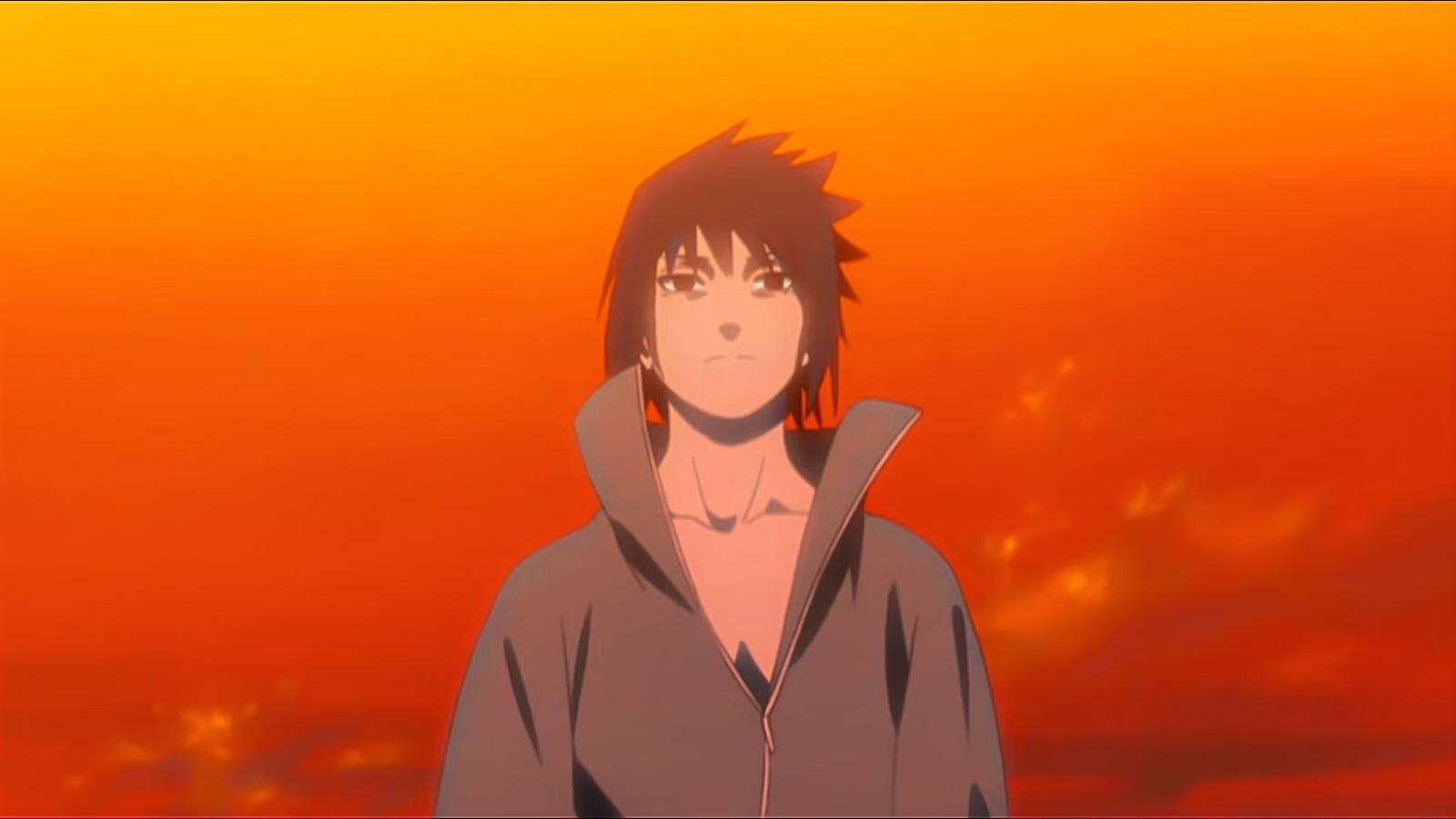 An image of Sasuke embodying the Uchiha Clan's curse of hatred