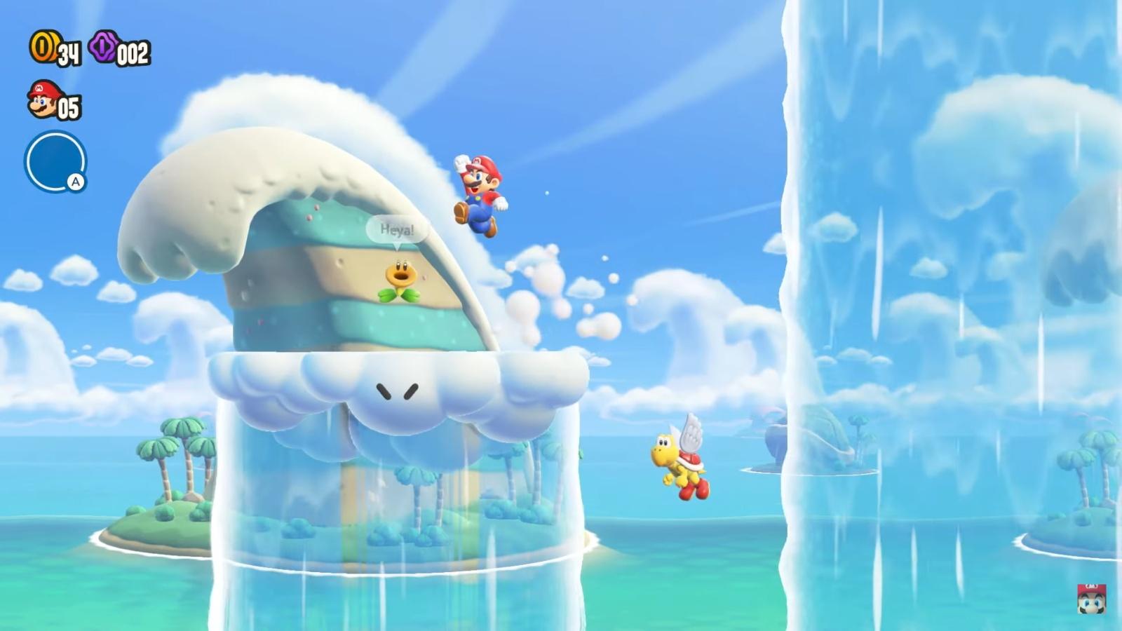 A screenshot of Super Mario Bros from the Nintendo Direct trailer