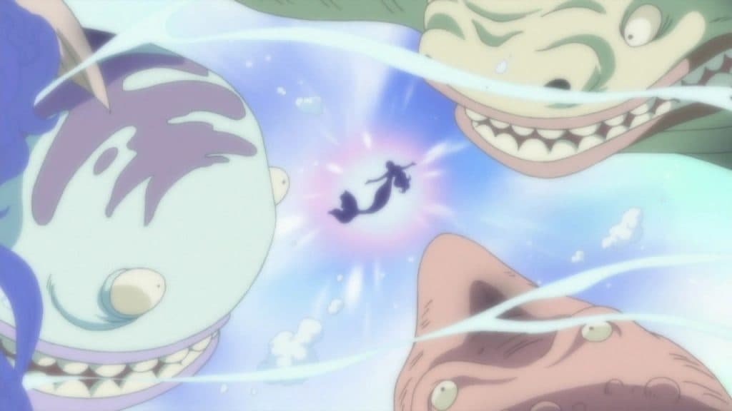 An image of the ancient weapon Poseidon in One Piece