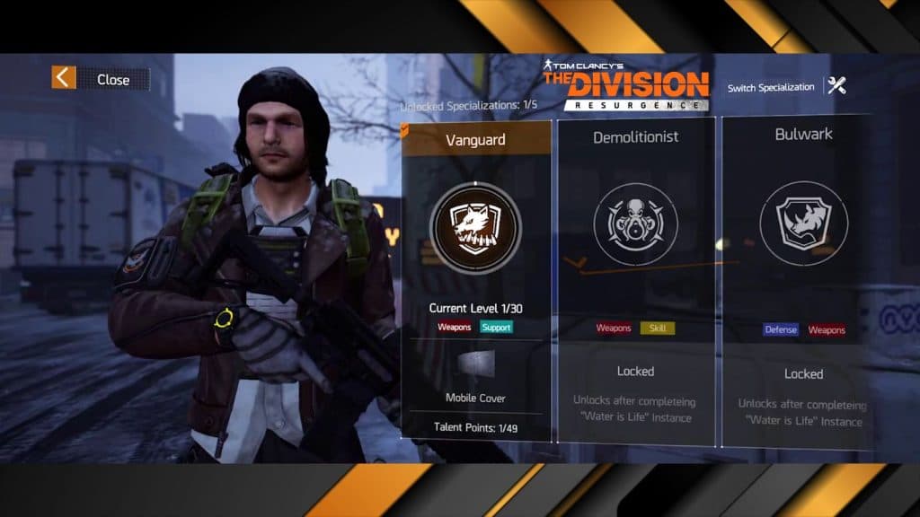 Specializations in The Division Resurgence