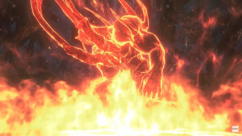 A screenshot of Ifrit from Final Fantasy 16
