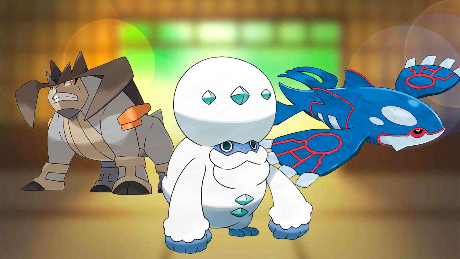 Galarian Darmanitan, Terrakion, and Kyogre appearing in the best team to beat Giovanni in Pokemon Go