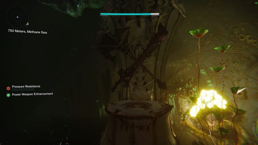 The statue players can interact with to deposit broken weapons in Season of the Deep.