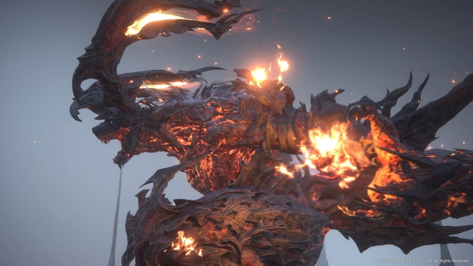 A screenshot of Ifrit in Final Fantasy 16.