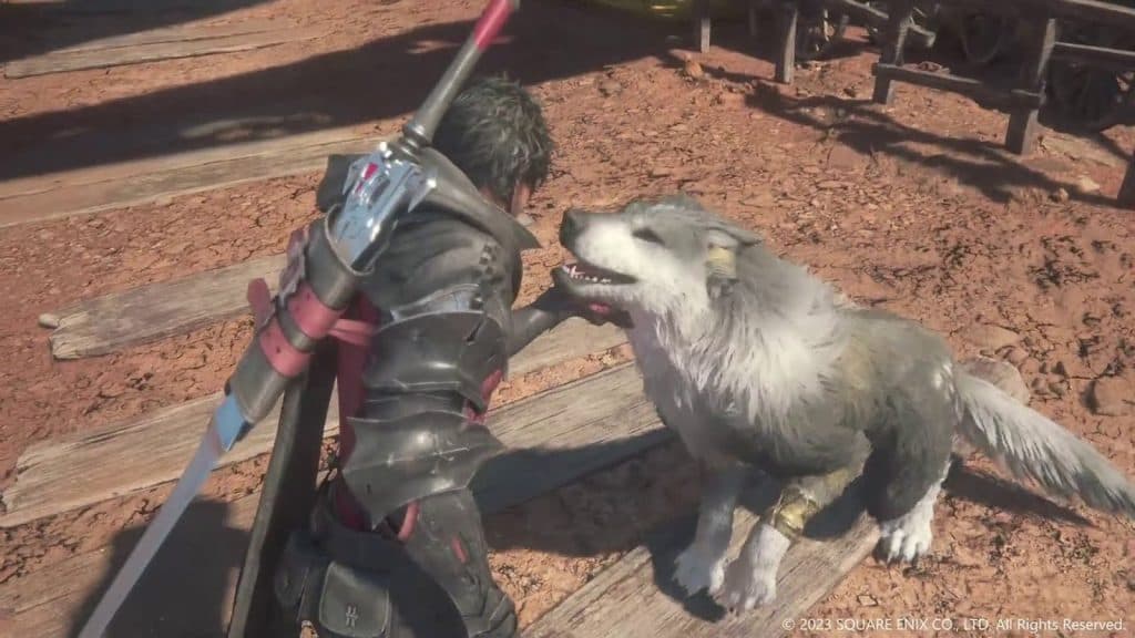 An image of Clive and Torgal in Final Fantasy 16.
