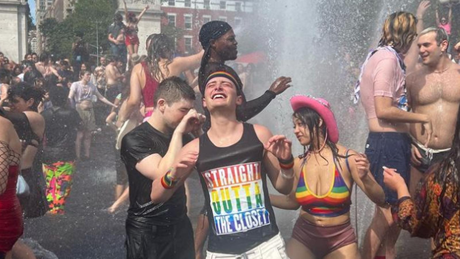 Stranger Things actor Noah Schnapp shares photos celebrating his first Pride parade
