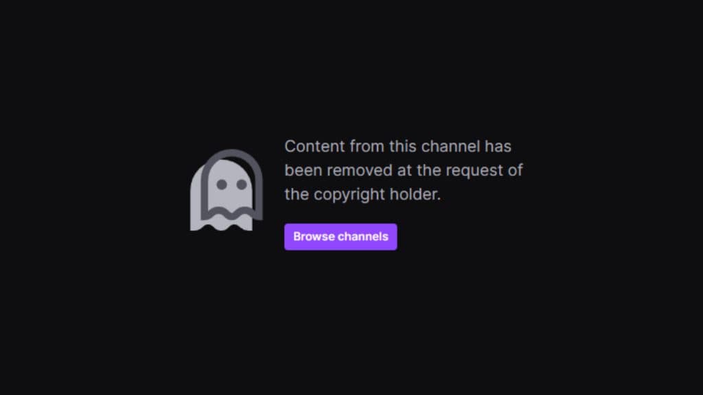 Twitch Copyright message ban