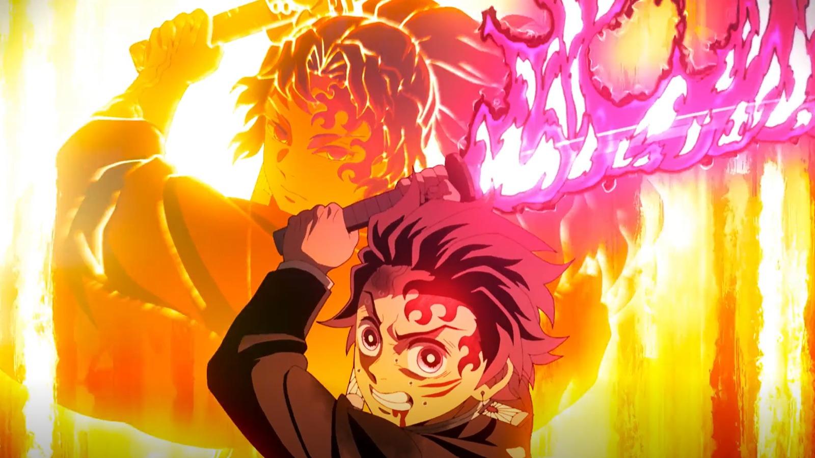 An image of Tanjiro using the same ability as Yoriichi in Demon Slayer
