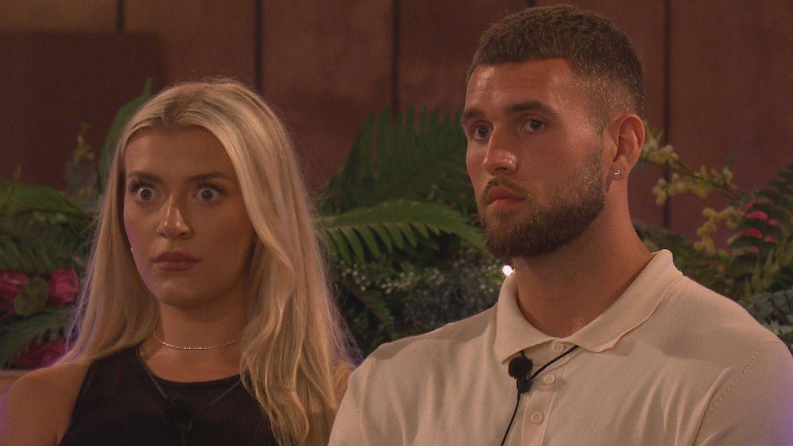 Love Island couple Molly and Zachariah sitting together
