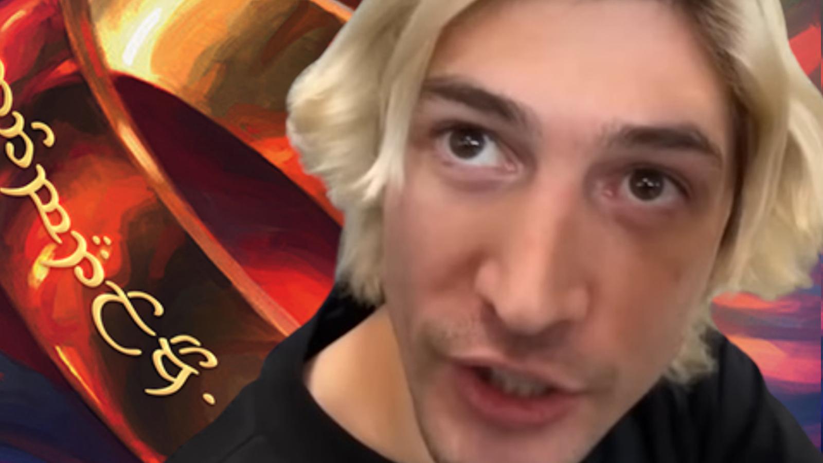 xQc goes full Gollum mode hunting for MTG's $2M LOTR One Ring card - Dexerto