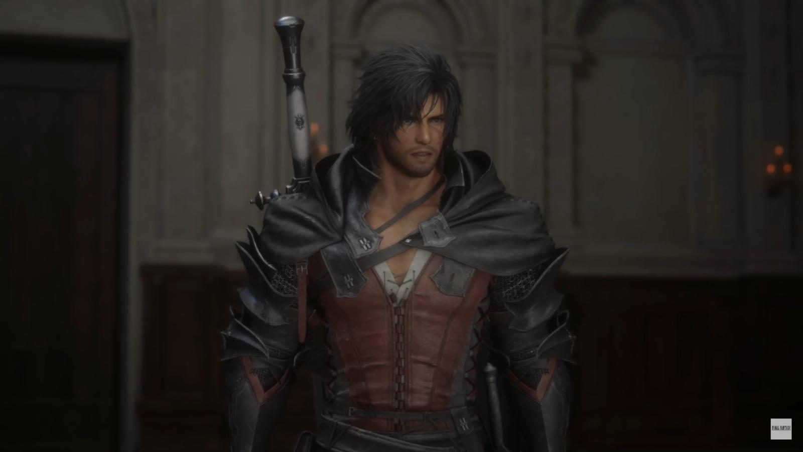 A screenshot of Clive from Final Fantasy 16