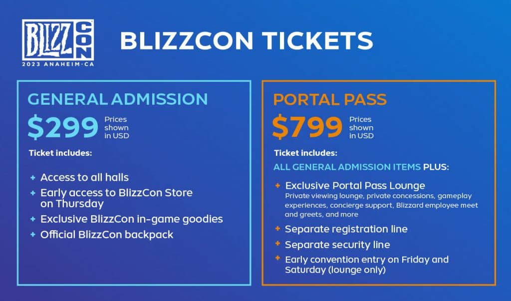 blizzcon 2023 prices