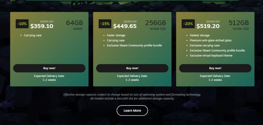 Steam Deck price drops for Steam's 20th anniversary, again available at  $359 