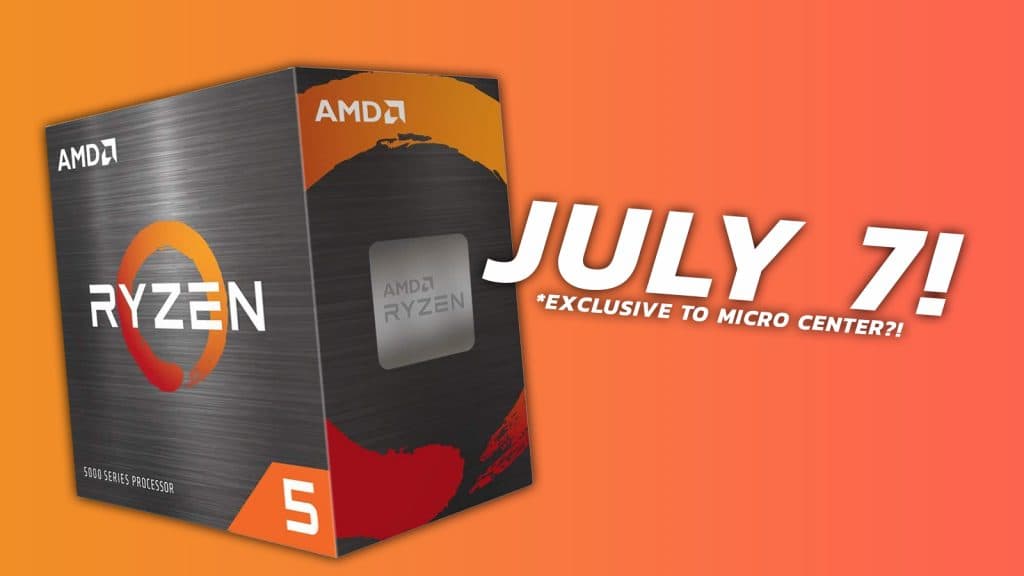 AMD 5600X3D with the date july 7 and a tiny font with an asterisk saying exclusive to micro center?!