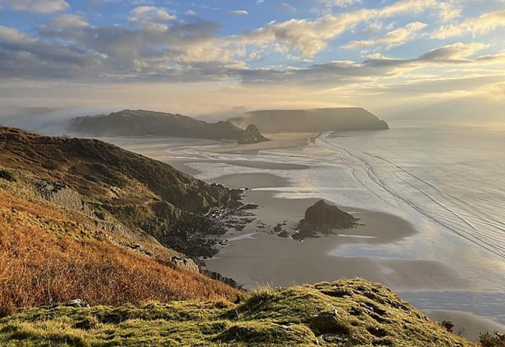 Three Cliffs Bay in Wales