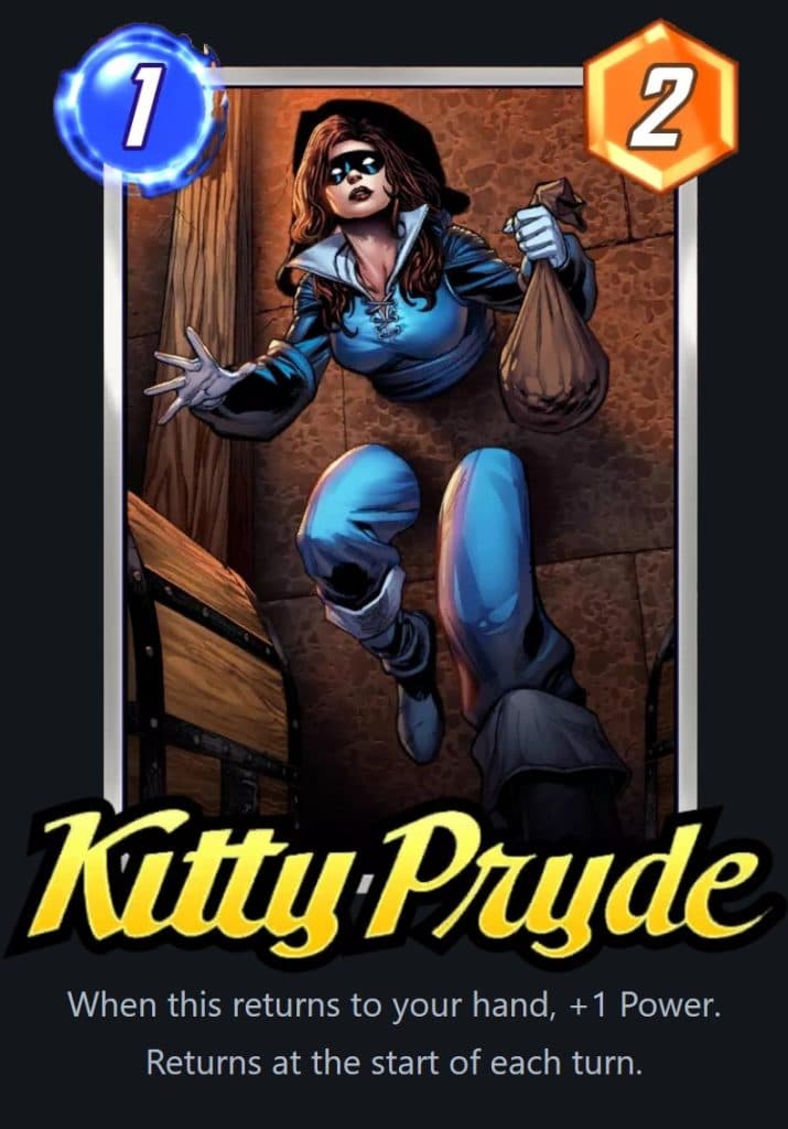 Kitty Pryde card in Marvel Snap