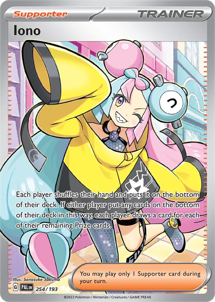 pokemon tcg full art iono paldea evolved card