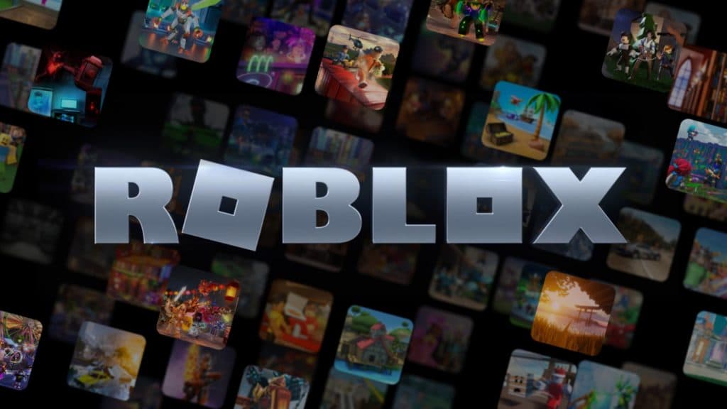 A promotional image of the Roblox logo.