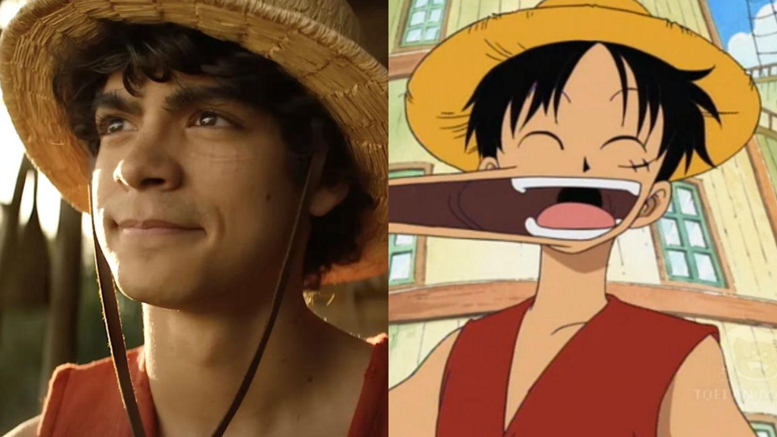 An image of Luffy in One Piece live-action and anime