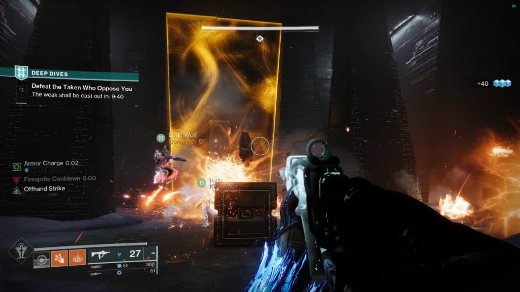 A screenshot of the new room with the Pyramid node you need to enter to get the Wicked Implement weapon in Destiny 2.