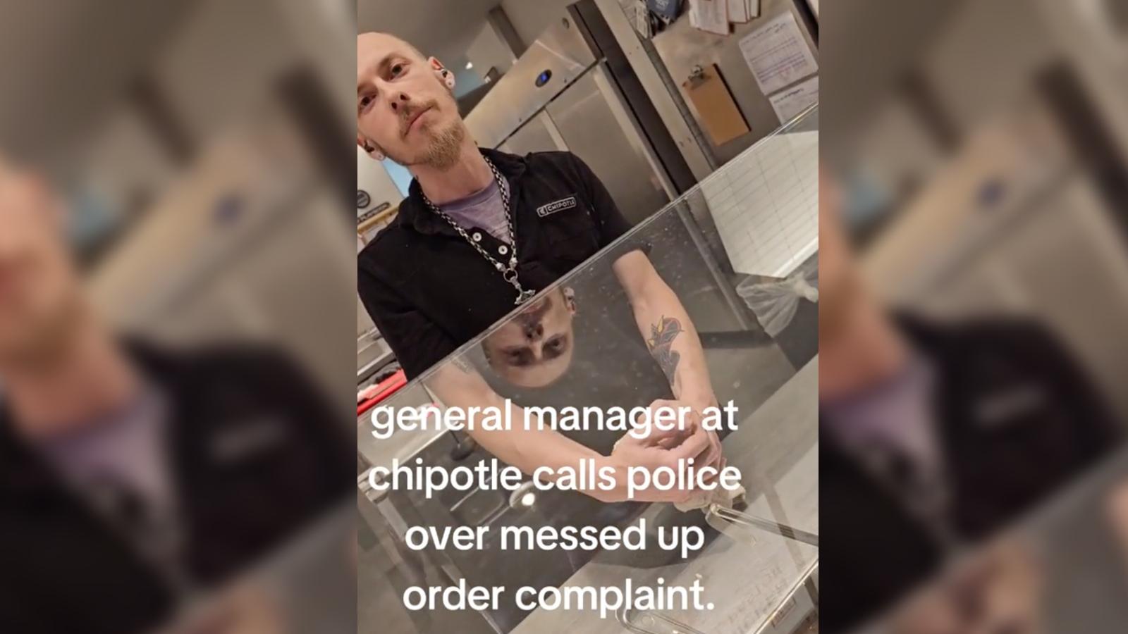 chipotle manager in tiktok video screenshot