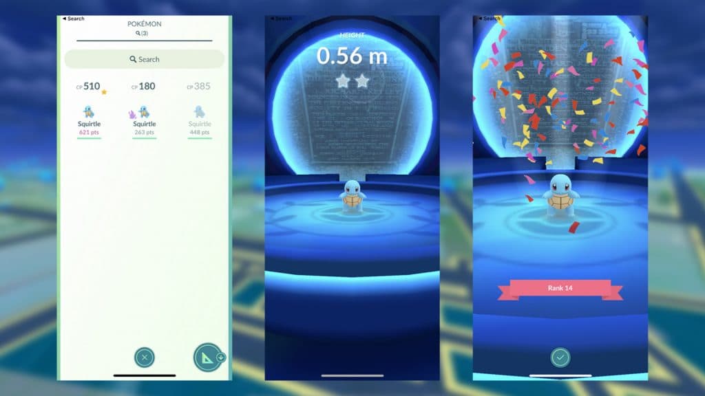 Screenshots of a PokeStop Showcase in Pokemon Go